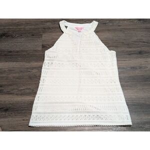 Lilly Pulitzer White Lace Halter Neck Dress Tunic Size S